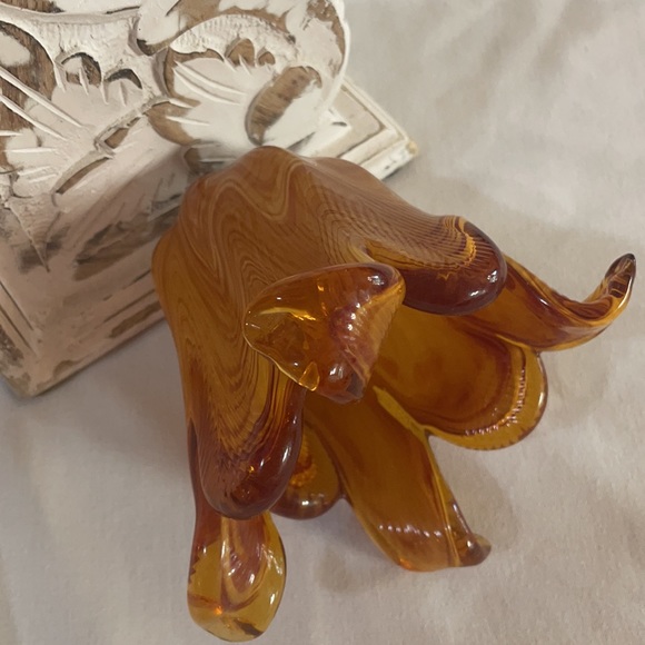 Murano Orange Italian Vase - Picture 4 of 8
